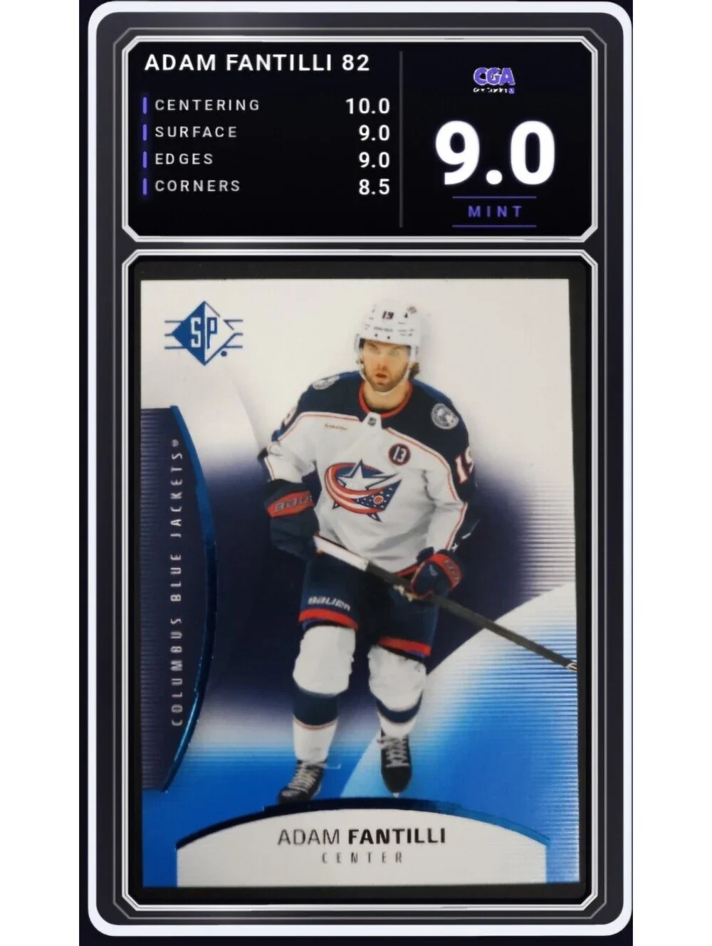 2025-26 SP Blue Upper Deck #82 Adam Fantilli Blue Jackets -CGA 9.0 Digital Grade